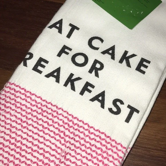 Kate Spade Eat Cake For Breakfast Hand Kitchen Towels NWT - Picture 4 of 8
